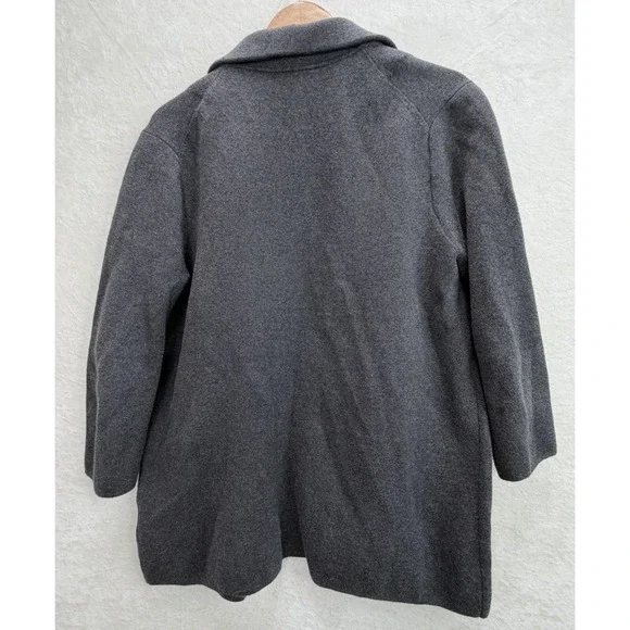 Quince Women's Organic Cotton Knit Blazer in Charcoal Size Large - Picture 5 of 7